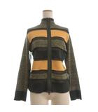 ヒロココシノ HIROKO KOSHINO ニットジャケット 長袖 ジップアップ 緑系 11