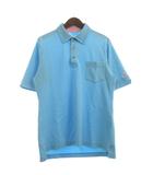 アディダス adidas ゴルフ ポロシャツ カットソー 半袖 鹿の子 水色 M