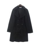セルフポートレイト self-portrait ダブルコート 長袖 無地 黒 ブラック XXL