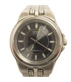 シチズン CITIZEN 腕時計 アナログ 3針 エコドライブ ソーラー E030-K16261CK 文字盤 黒 シルバーカラー ウォッチ ジャンク