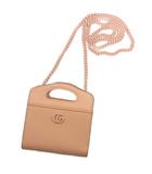 グッチ GUCCI 美品 GGロゴ チェーンウォレット 二つ折り財布 コンパクト レザー 701074 ピンク