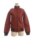 ヒステリックグラマー HYSTERIC GLAMOUR ライダース レザージャケット 長袖 スタンドカラー 2LB-6490 茶 ブラウン F