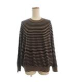 デミリー DEMYLEE カシミヤニット セーター 長袖 ボーダー 茶 ブラウン M