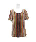 ミッソーニ MISSONI 美品 ヴィンテージ ニット セーター 半袖 マルチカラー /MG