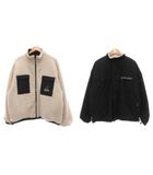 サンタクルーズ SANTA CRUZ リバーシブル ボアフリース ジャケット L 黒 白 /UO