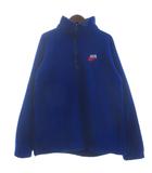 ナイキ NIKE ヴィンテージ 90s 銀タグ ハーフジップ フリース プルオーバー 長袖 ロゴ 刺繍 青 ブルー F