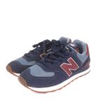 ニューバランス NEW BALANCE タグ付き ML574SPO スニーカー ローカット スエード 紺 ネイビー 26.5 靴
