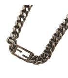 フェンディ FENDI 美品 バゲット ネックレス チェーン MP1122 黒 ブラック アクセサリー