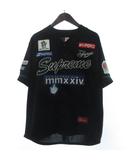 シュプリーム SUPREME CHOSEN ONE BASEBALL Jersey ベースボールシャツ ノーカラー 半袖 ワッペン アップリケ 黒 ブラック M