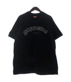 シュプリーム SUPREME Old English Glow S/S Top Tシャツ カットソー 半袖 刺繍 コットン 黒 ブラック M