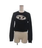 ディーゼル DIESEL 美品 F-SLIMMY-E3 トレーナー スウェット 長袖 短丈 裏毛 A06545 黒 ブラック M