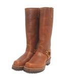 ウエスコ WESCO ロングブーツ バイソンレザー リングハーネス スクエアトゥ 茶 ブラウン 10EE