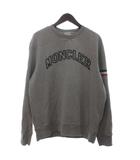 モンクレール MONCLER トレーナー スウェット 長袖 裏起毛 ロゴ クルーネック I10918G00005 灰色 グレー XL