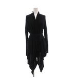 ブラック バイ マウジー BLACK by moussy カーディガン 黒 ブラック Vネック 長袖 アシンメトリーヘム /SX