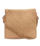 ボッテガヴェネタ BOTTEGA VENETA ヴィンテージ イントレチャート ショルダーバッグ 斜め掛け 編み込み レザー ベージュ 鞄