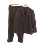 ユニクロ UNIQLO セットアップ テーラードジャケット パンツ アンクル丈 千鳥格子柄 起毛  L 茶 ブラウン 472462 473228 /IB
