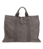 エルメス HERMES エールライン MM トートバッグ キャンバス グレー 鞄