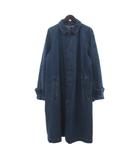 ポロ ラルフローレン POLO RALPH LAUREN デニムミディシングル コート ロング丈 比翼ボタン インディゴ 青 ブルー L