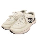 シャネル CHANEL CC Logo Trainer スニーカー ローカット ココマーク G37491 白 ホワイト 36 ☆AA★
