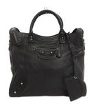 バレンシアガ BALENCIAGA リヴァシティペーパー ハンドバッグ ショルダー 2WAY 肩掛け レザー 515859 黒 ブラック 鞄