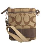 コーチ COACH ショルダーバッグ シグネチャー 斜め掛け スクエア 総柄 ベージュ 鞄