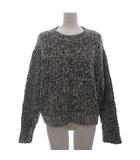 ザラ ZARA ニット セーター 長袖 スパンコール グレー系 M ■OOM