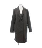 ザラ ベーシック ZARA BASIC コート ダブル ミドル丈 灰色 グレー M ■OOM