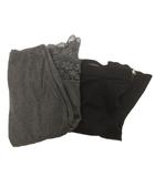 ザラ ZARA 2点 セット まとめ スカート ロング ニット レース フレア ひざ丈 S 黒 グレー ■OOM