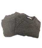ザラ ZARA 2点 セット まとめ ニット セーター リボン チェック柄 切替 S グレー ■OOM