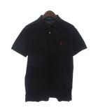 ポロ ラルフローレン POLO RALPH LAUREN ポロシャツ カットソー 半袖 鹿の子 ワンポイント ポニー 黒 ブラック M