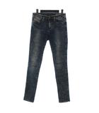 ディーゼル DIESEL skinzee デニム パンツ ジーンズ スキニー ブリーチ加工 W27L30 青 ブルー