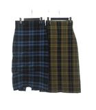 ザラ ZARA 2点 セット まとめ チェックスカート ロング イエロー ブルー マルチカラー  XS S ■OOM