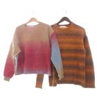 ザラ ZARA 2点 セット まとめ  ニット セーター ボーダー オレンジ ピンク S ■OOM