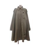 エムエムシックス メゾンマルジェラ MM6 Maison Margiela トレンチコート ロング丈 変形 比翼ボタン S62AH0028 S54452 ベージュ 38