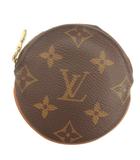 ルイヴィトン LOUIS VUITTON モノグラム ポルト モネ ロン コインケース 小銭入れ 丸型 M61926 レザー 茶 ブラウン ウォレット