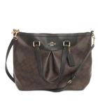 コーチ COACH 2WAY ハンドバッグ ショルダー シグネチャー レザー F34614 茶 ブラウン 鞄