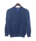 ユニクロ UNIQLO カシミヤ Vネック セーター ニット 149125 青 ブルー L ■OOM