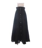 アドーア ADORE シアーリネンマキシスカート ロング丈 531-0120437 黒 ブラック 36 ■OOM