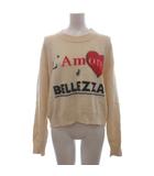 ドルチェ&ガッバーナ ドルガバ DOLCE&GABBANA L'amore e Bellezza ニット セーター 長袖 カシミヤ クリーム アイボリー系 40