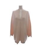 アニオナ AGNONA ニット セーター 長袖 Vネック カシミヤ混 ピンクベージュ S