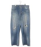 マインデニム MINEDENIM 未使用品 2025SS MINEDENIM マインデニム Light Weight Denim E.Wide 5pocket USS 5ポケット ライトウェイト エクストラワイド ダメージ加工 デニムパンツ 36 USS 2505-1002 /●