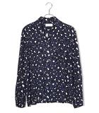 ウェルダー WELLDER WELLDER ウェルダー Boxy Shirts ボクシーシャツ レオパード 総柄 長袖シャツ 4 NAVY ネイビー WM19SSH07 /◆