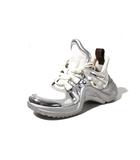 ルイヴィトン LOUIS VUITTON LOUIS VUITTON ルイヴィトン アークライトレースアップ 厚底 スニーカー シューズ 靴 38 1/2 WHITE Silver ホワイト シルバー /●