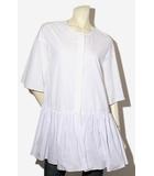 Sマックスマーラ 'S Max Mara 'S Max Mara Sマックスマーラ ノーカラー ペプラム チュニック シャツ ブラウス 40 WHITE ホワイト 91110772 /◆☆