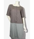 Sマックスマーラ 'S Max Mara 'S Max Mara Sマックスマーラ バイカラー ノーカラー ワンピース 38 BROWN GREEN ブラウン グリーン 92210592 /◆☆