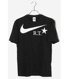 NIKE LAB × Riccardo Tisci ナイキ リカルドティッシ ロゴプリント 半袖Tシャツ カットソー S BLACK ブラック 827043-010 /◆