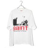 セントマイケル SAINTMICHAEL 2025SS SAINT Mxxxxxx セントマイケル SS TEE / SAINT ヴィンテージ加工 プリント 半袖Tシャツ XL WHITE ホワイト SM-HR8-0000-022 /●