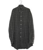 バレンシアガ BALENCIAGA BALENCIAGA バレンシアガ タータンチェック オーバーフィット ロングシャツ ボタンダウン 長袖シャツ 2 DARK GREEN ダークグリーン 675497 イタリア製 国内正規品 /●
