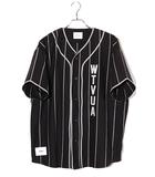 ダブルタップス WTAPS 2025SS WTAPS ダブルタップス LEAGUE / SS / COTTON リーグ コットン ストライプ ベースボールシャツ 半袖シャツ 3 NAVY ネイビー 251ATDT-CSM26 /●