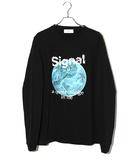 WELLDER ウェルダー LONG SLEEVE SIGNAL プリント ロングスリーブ 長袖Tシャツ 4 BLACK ブラック WM22ACS11 /●